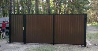 Купить распашные ворота из профнастила Удомля, цена от 2773 руб.